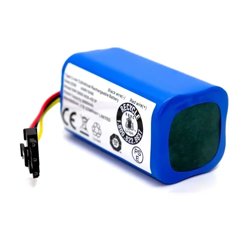 18650 Li-ion Rechargeable Battery 14.4V 2600mAh Replacement for Xiaomi Mijia MI Robot Vacuum-Mop 2 Lite Model MJSTL