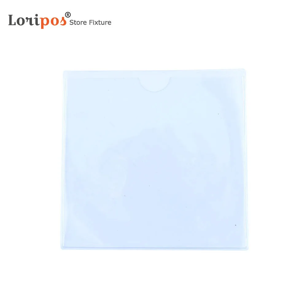 Adhesive Vinyl Pouch 10x7cm Tag PVC Envelope Self-adhesive Sign Holder Ticket Sleeves Plastic Price Card Label Nameplate Pockets