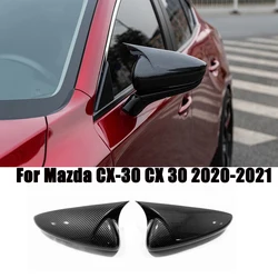 For Mazda CX-30 CX30 2020 2021 Car ABS Side Rearview Mirror Cover Trim Auto Accessories