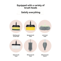 6-Brush Electric Rotating Cleaning Brush Multifunctional Handheld Cordless Electric Cleaning Brush  Electric Scrubber  B