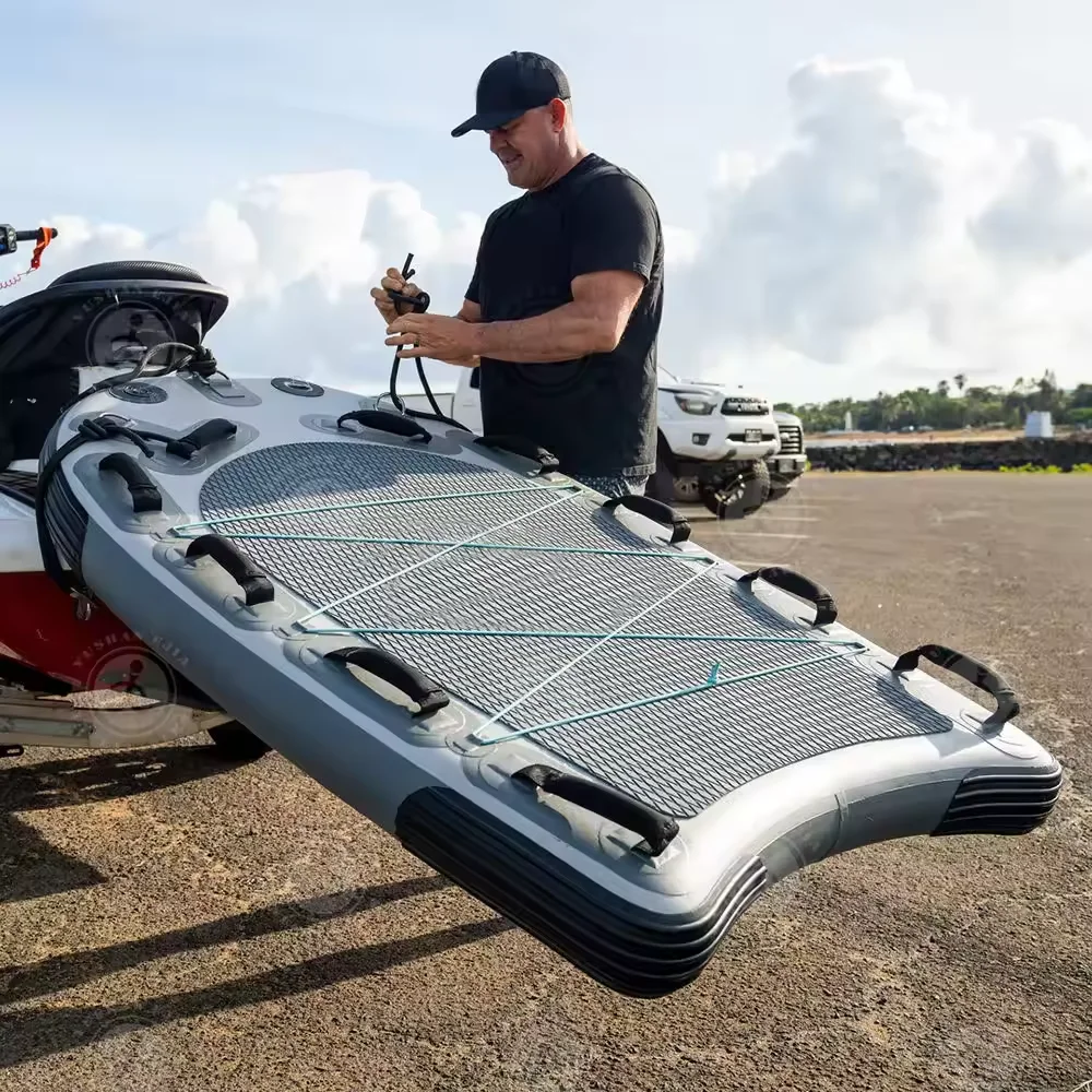 EU-Lager Aufblasbares Bodyboard Professioneller Notfall-Wasserrettungsschlitten Schwimmende Wassermatte Jet-Ski-Schlittenbrett für Wassersport – Detail 7