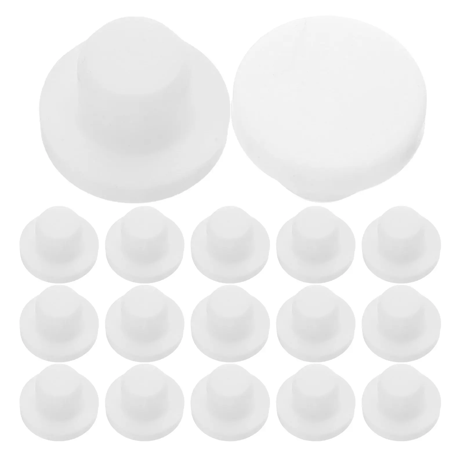 50Pcs T-Shaped Silicone Sealing Plugs High Temp Resistant Flexible Waterproof Round Stopper for Furniture Protection Sink Drain
