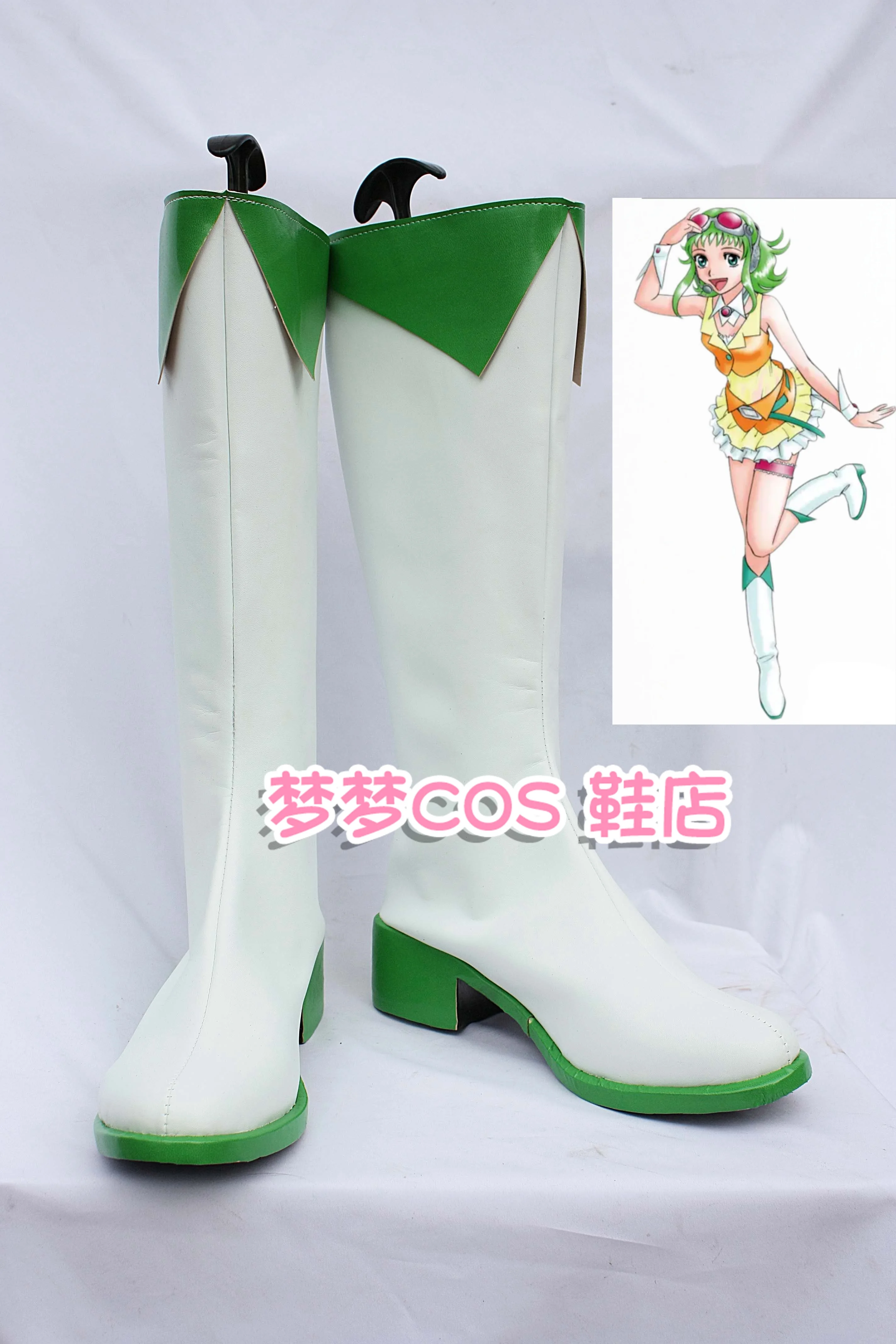 chaussures-et-bottes-de-cosplay-vocaloid-girls-megpoid-gumi-bottes-blanches-et-vertes-pour-costumes-d'halloween-accessoires-de-cosplay