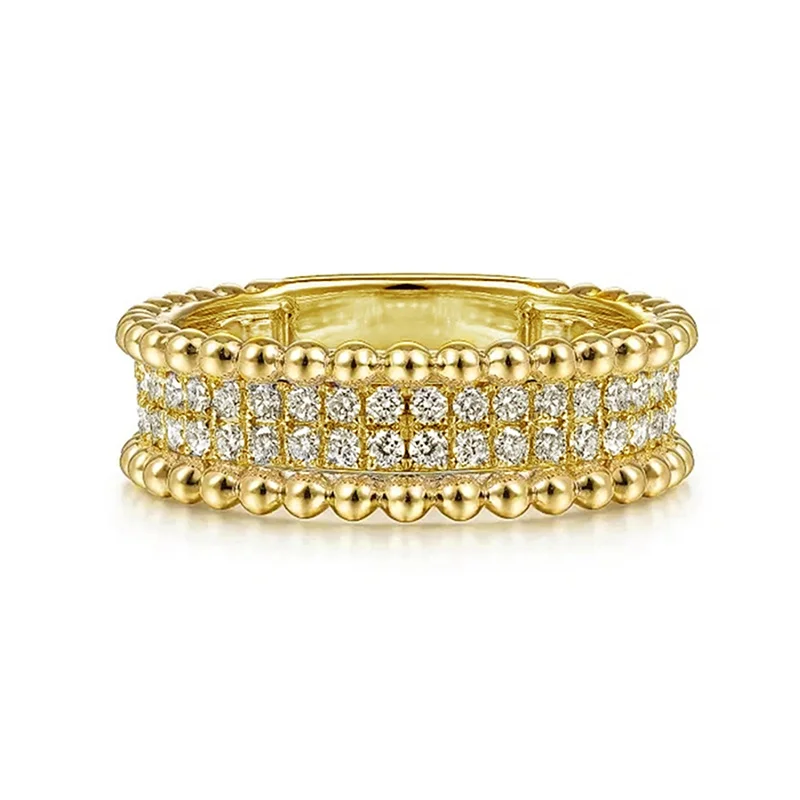 CAOSHI Trendy Three Color Available Women Finger Rings Inlaid Shiny Cubic Zirconia Gorgeous Bridal Wedding Accessories Gifts