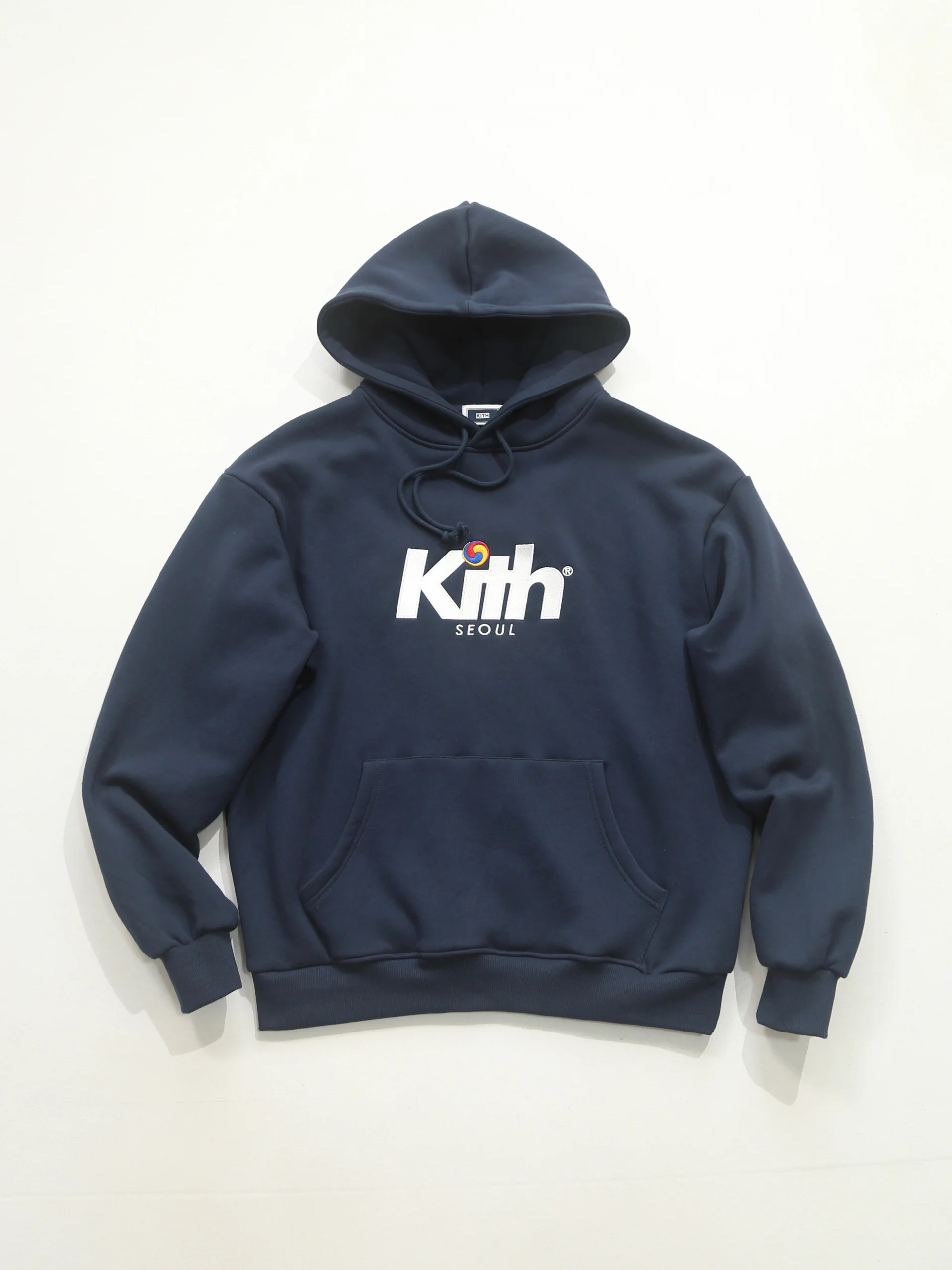 Kith Seoul Taegeuk Nelson Hoodie Fleece Lined Hooded Sweatshirt Urban Fashion Loose Fit Youthwear Spring Autumn Winter