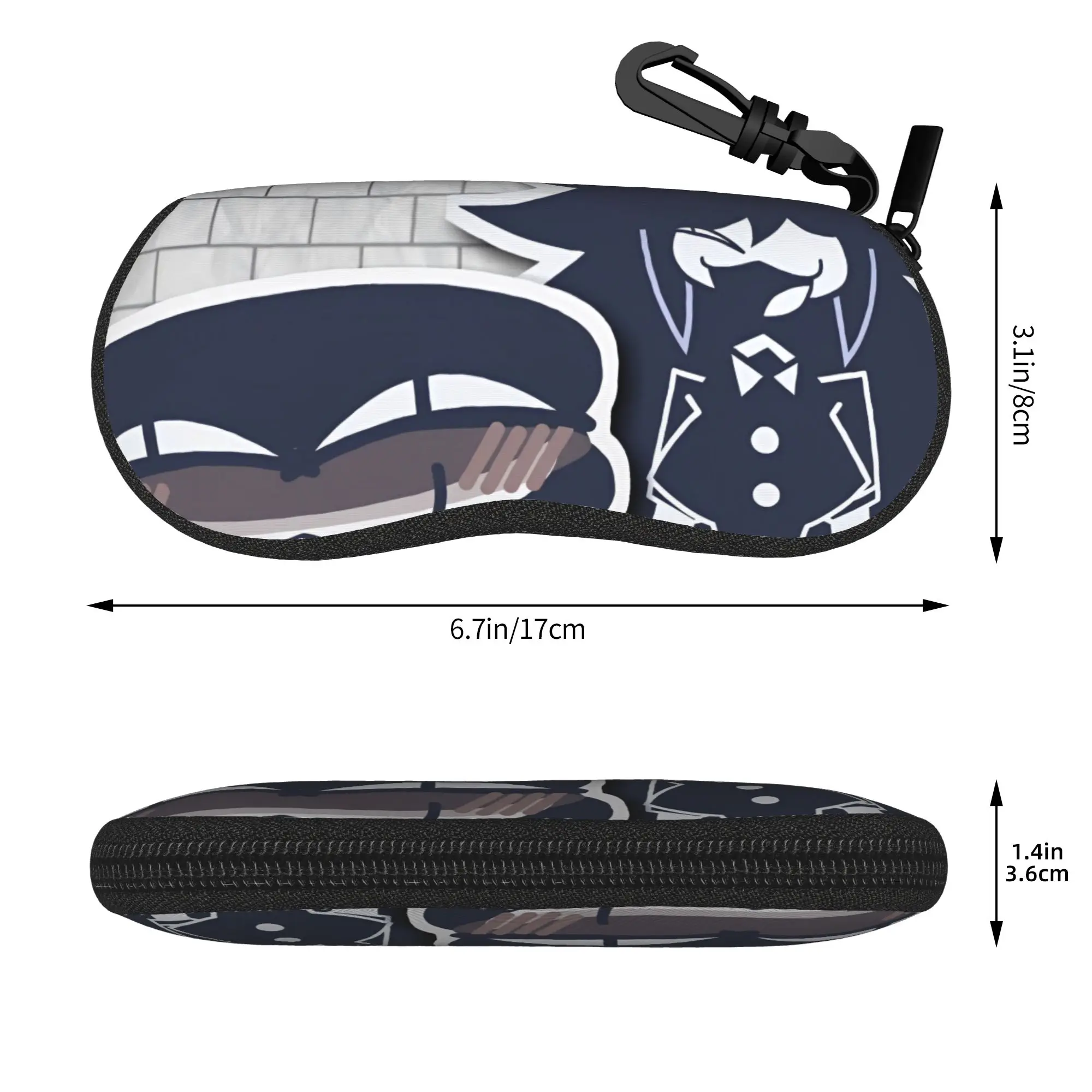 Cartoon Anime Miss Circle  Glasses Case Men Women Travel Zipper Fundamental Paper Education  Sunglasses Box Eye Contacts Case