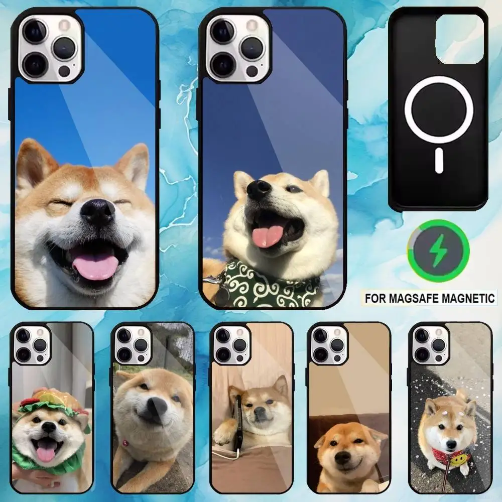 

Animal Shiba Inu Dog Cute Phone Case For iPhone17,16,15,14,13,12,11 Plus,Pro Max Magnetic Magsafe Wireless Charging