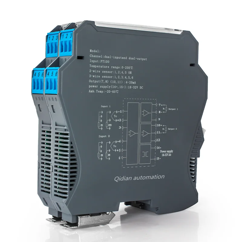 3-Wire RTD Temperature Transmitter for Thermal Resistance with Linearized 4 to 20mA 0-10V output Universal Input