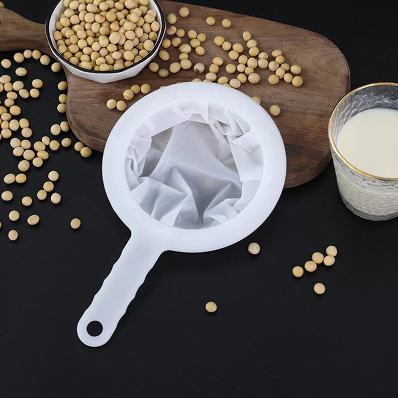 80/100/120/200/400 Mesh Kitchen Ultra-fine Mesh Strainer Kitchen Nylon Mesh Filter Spoon for Suitable for Soy Milk Coffee