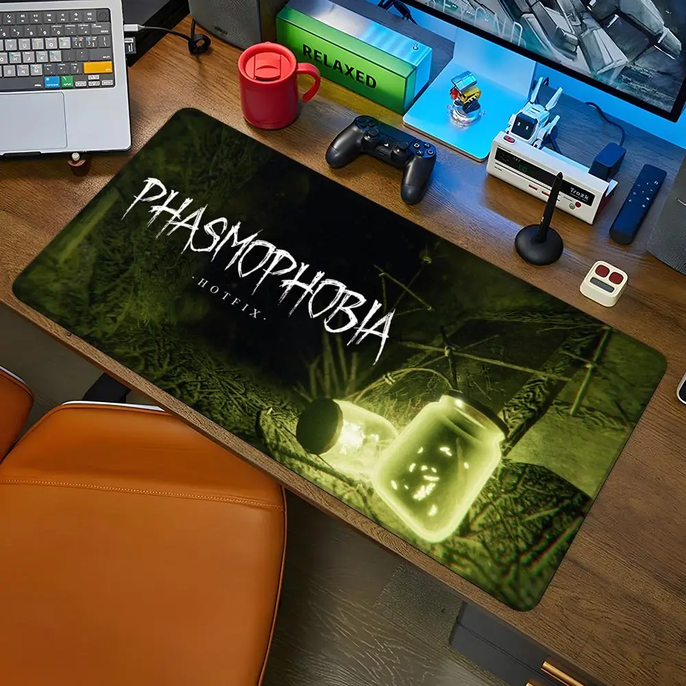 

Game Phasmophobia Mouse Pad Gaming Mousepad Abstract Large 800x400x2mm MouseMat Gamer XXL Mause Carpet PC Desk