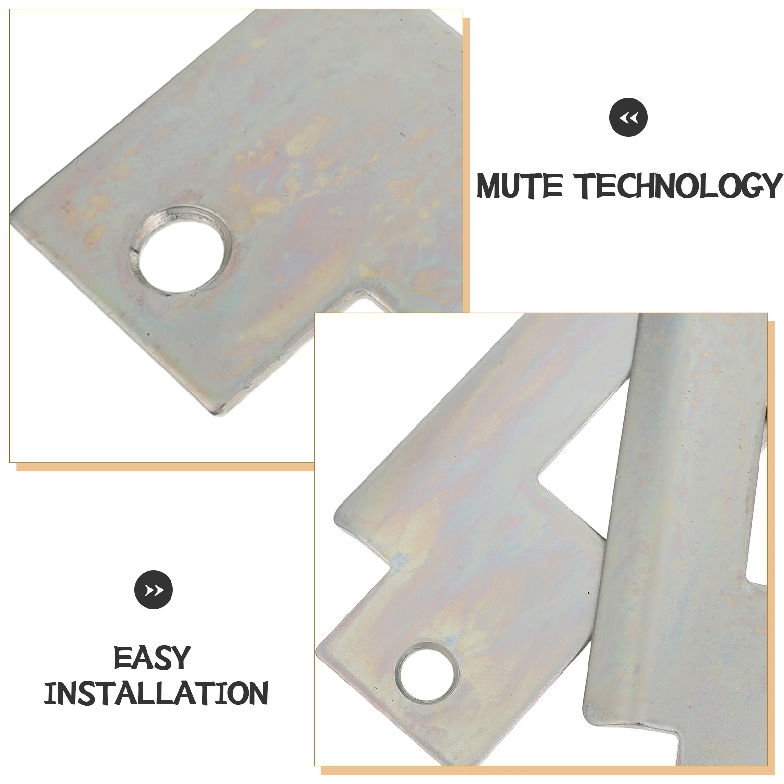 Accesorios para cerradura de puerta interior, placa de golpe reforzada de Metal, operación suave, placa protectora de pestillo Universal, seguridad de puerta, 2 uds.