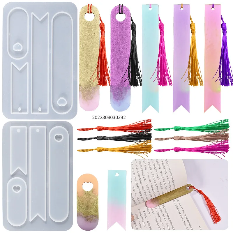 

DIY Crystal Epoxy Resin Mirror Silicone Mold Oval Fishtail Bookmark Listing Pendant Jewelry Book Decoration Molds