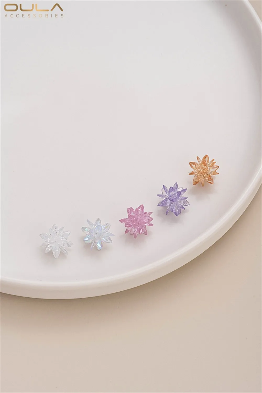 

Handmade DIY Jewelry Accessories Woven Horse Eyeballs Zircon Ice Flower Balls Starry Sky Crystal Balls Snowflake Diamonds Earrin