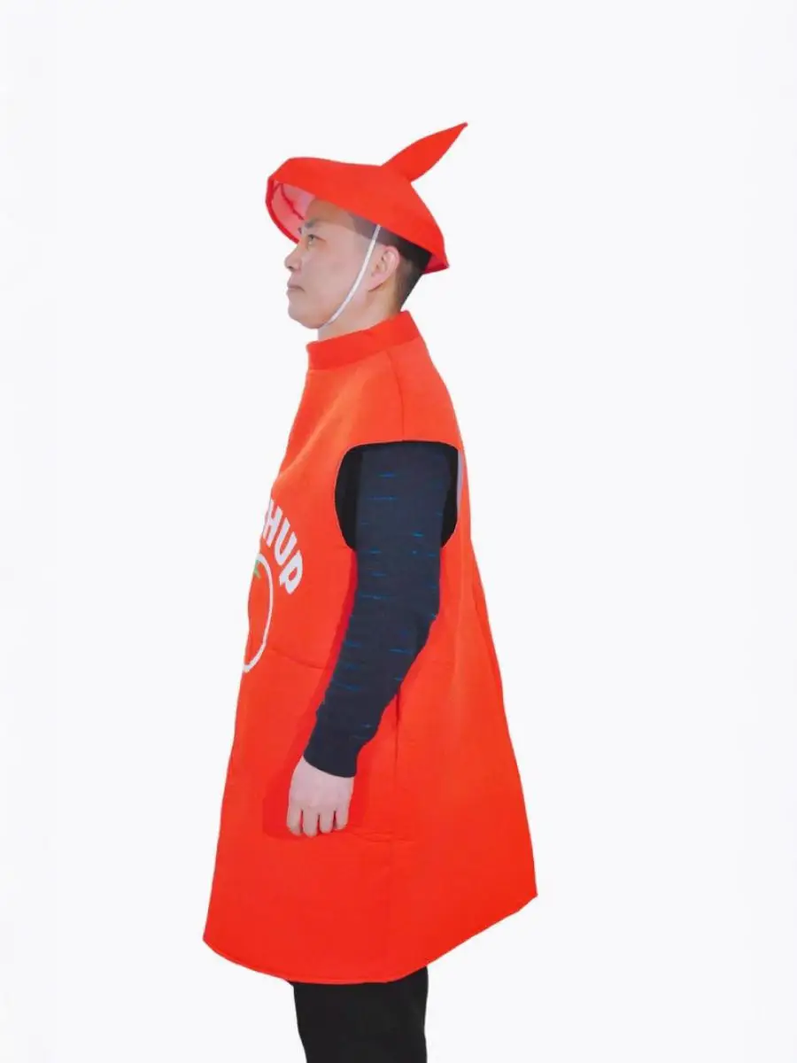 Loween divertido adulto hombres mujeres rojo ato salsa mono Cosplay Par disfraz papel Plang traje ex Material de poliéster