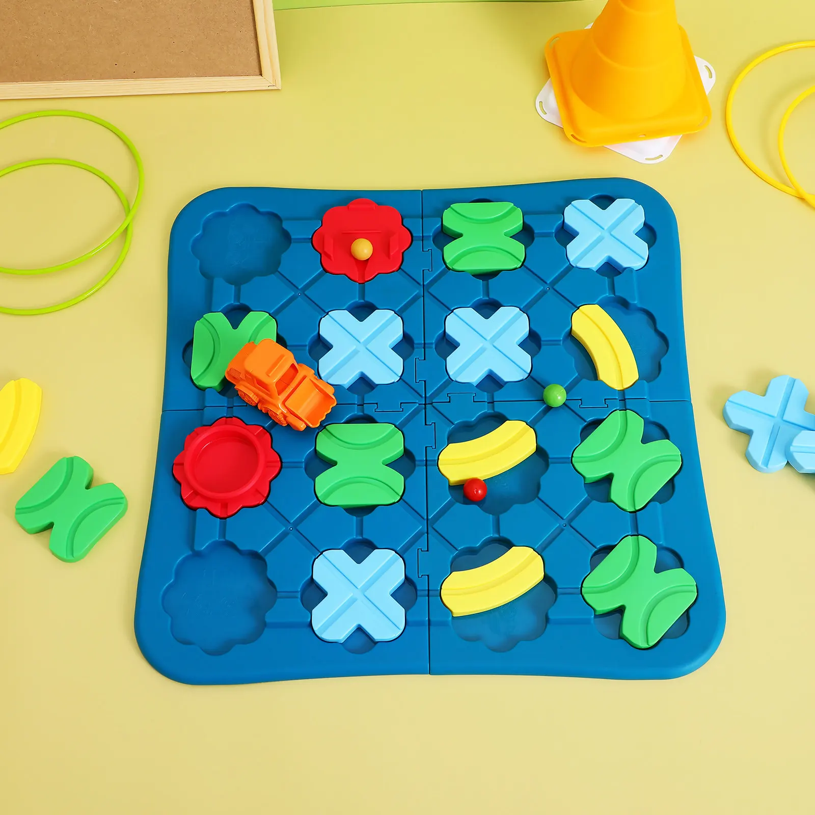 

1 set Intellectual Track Toy, Maze Puzzle Game For Kids 1-3, Stem Road Builder Brain Teaser, Preschool Learning Board Game