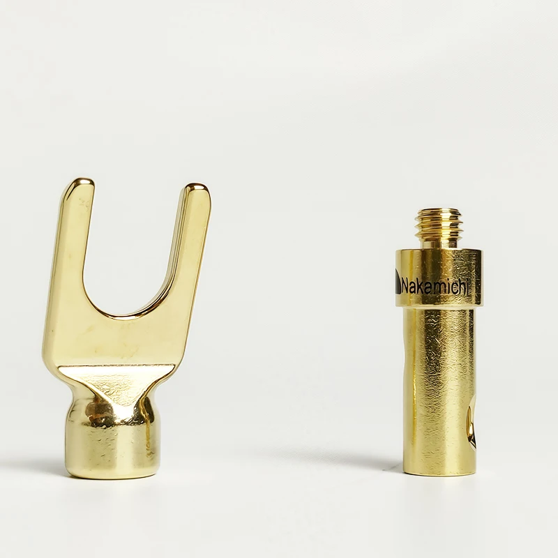 Solderless Copper Alloy Y/U Type Spade Connectors for Speaker Amplifier Binding Posts 5