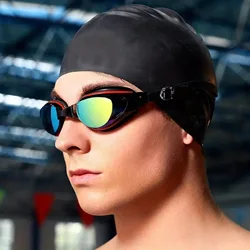 1Pcs Adult Electroplated Swimming Goggles, Anti-Fog, Waterproof, Electroplated Swimming Goggles, Anti-Fog Lenses - Leak-Proof, Anti-Uv - Suitable for Training