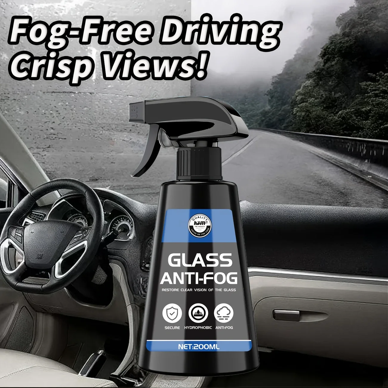 

Универсальный спрей для запотевания стекла, используется в автомобиле, зеркалах, противотуманных машинах для окон, усилитель на водной основе, улучшает видимость вождения.