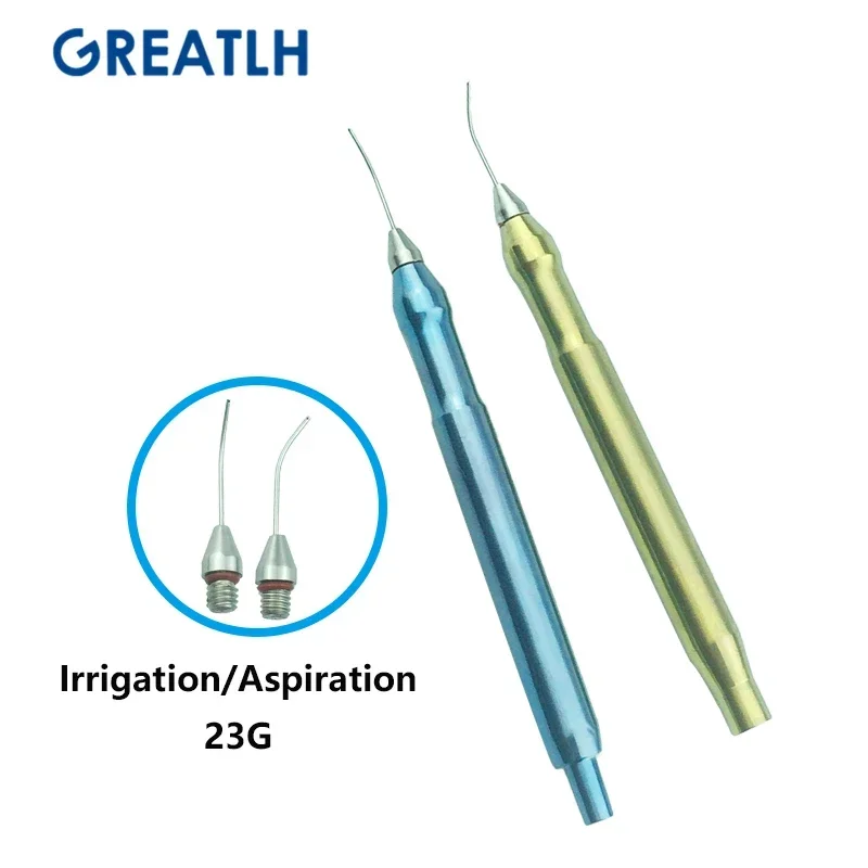 Eye Handle 23G Ophthalmic Irrigation Aspiration Handpiece 105mm Ophthalmic Surgical Instruments