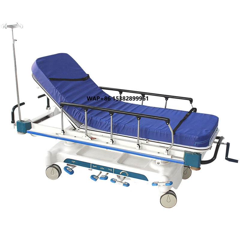 Manual Deluxe Emergency Stretcher Truck Hospital Transportation Transfer Stretcher Bed ICU Room Emergency Ambulance Stretcher
