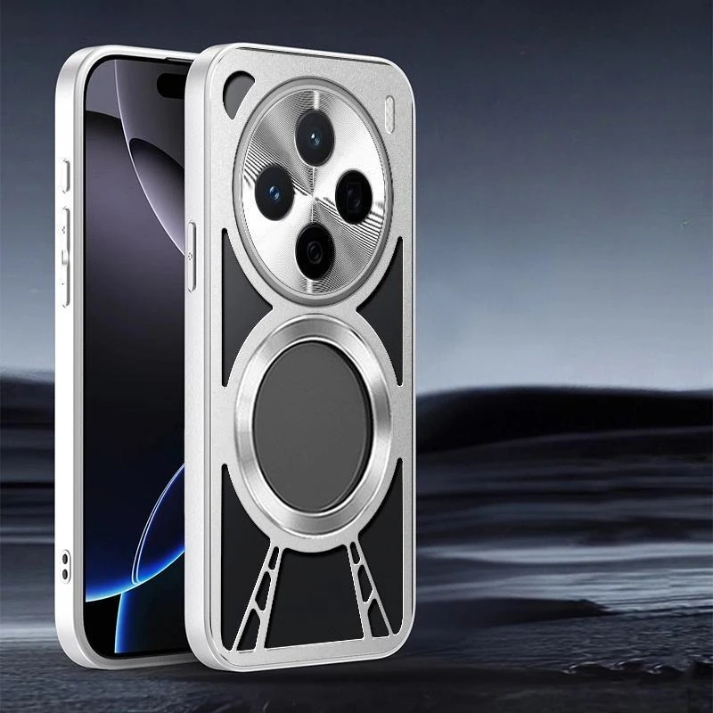

Case For VIVO X100 S Ultra Pro Magnetic Metal Rotating Dissipation Stand Cover For VIVO X100 S Ultra Pro Shockproof Bumper Funda