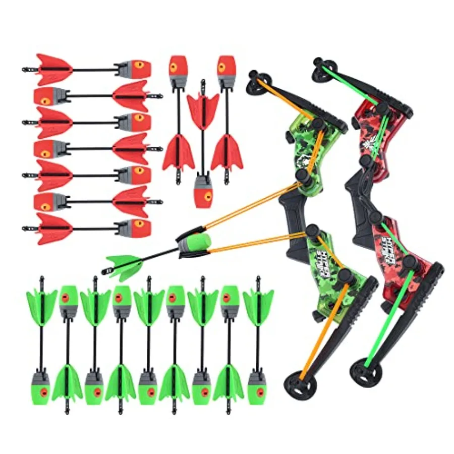 

Long Range Outdoor Play: HyperStrike Dominator Bow Battle Pack with 2 Bows, 20 Zonic Whistle Arrows, Bungee Replacements, Shoul