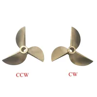 TFL Sport Competition Class High Precision 3-blade Copper Propeller CW&CCW Inner Dia=4.76mm OD=48mm for RC Boat
