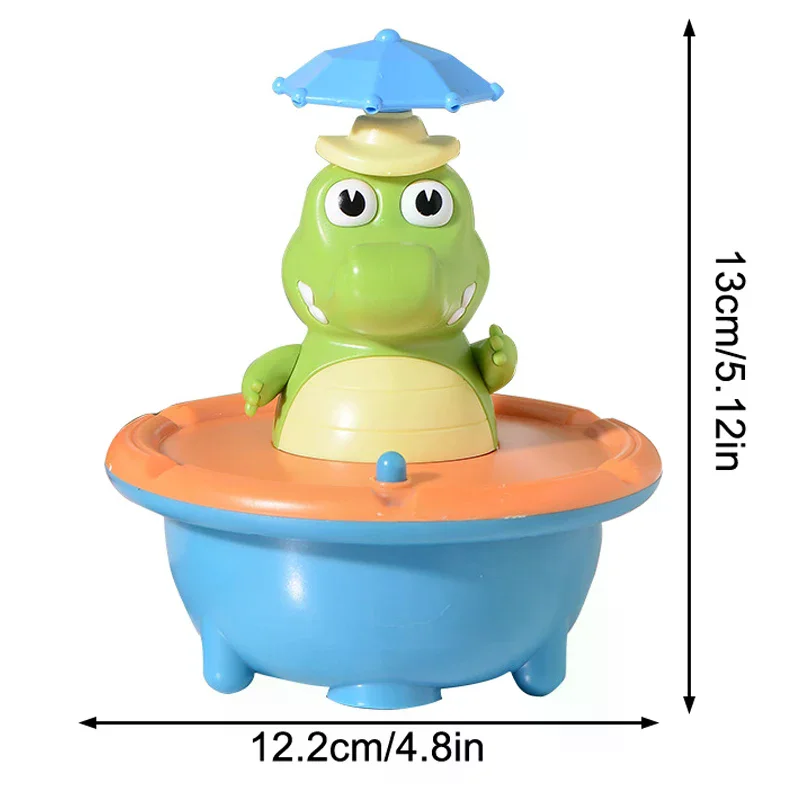 Badespielzeug für Kleinkinder – leuchtender Krokodilbrunnen mit 4 Sprühmodi, ABS-Kunststoff-Badespielzeug für Badezimmer und Schwimmbad