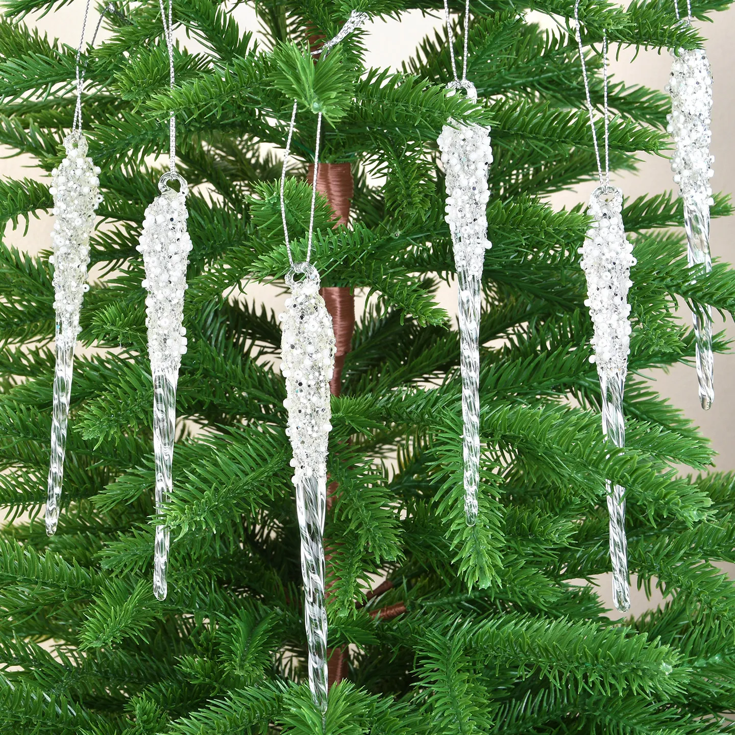 Christmas decoration transparent glass ice bar angel pendant Christmas tree rattan window atmosphere arrangement pendant