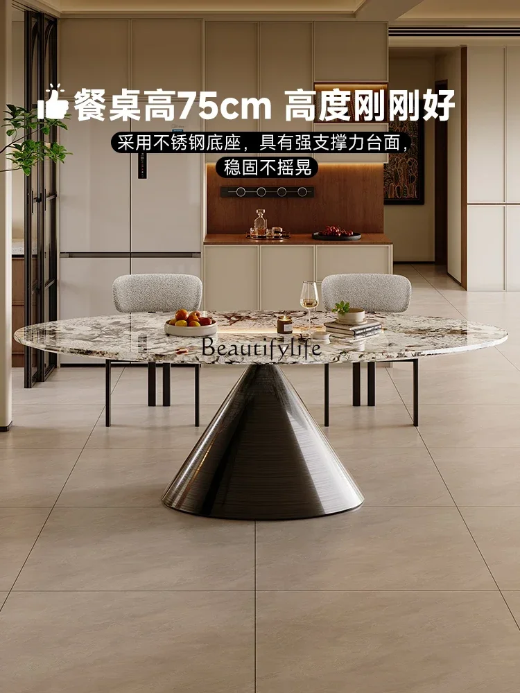 03.ld14 Natural Luxury Stone Dining Table Premium Marble Dining Table