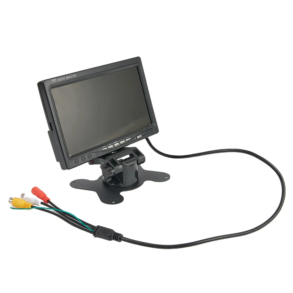 High Quality Car Monitor Part 7 Inch Black Color TFT LCD PAL/NTSC Truck 800X600 Accessories DC 12V/24V Parking Aid