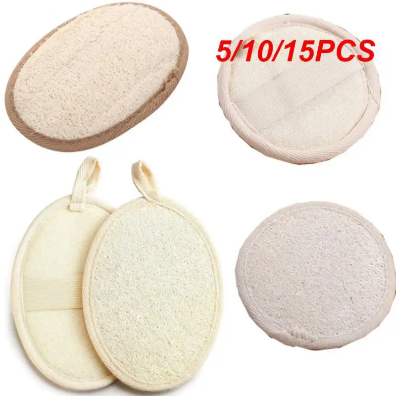 5/10/15PCS Massager Body Scrub Exfoliator Scrub Soft Shower Bathing Tools Loofah Sponge Natural Loofah Exfoliating Bath Brush