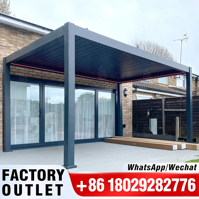 

High End Aluminium Pergola Outdoor Aluminum Louvered Pergola Bioclimatique Aluminium Pergola Gazebo Pergole Pargola Pavilion