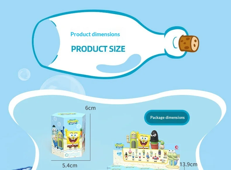Original SpongeBob Life Is A Drama Blind Box Kawaii Mini Passerby Fish Melting Beans Figuren Desktop-Ornamente Sammlerstücke Spielzeug – Detail 20