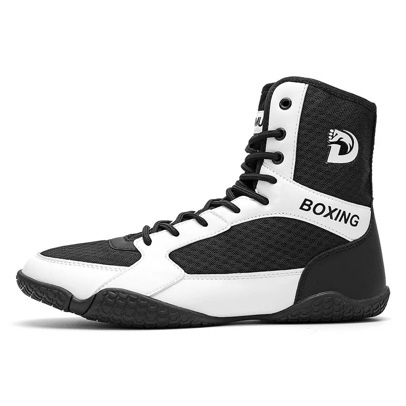 2025 New Men's Professional Wrestling Boots Quality Fashion Boxing Shoes Women's Breathable Gym Shoes High Top Wrestling Shoes