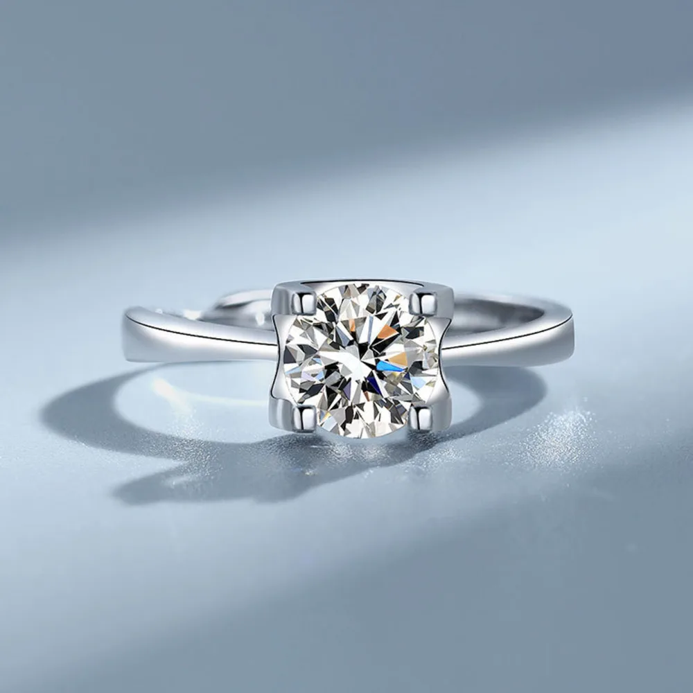 

GL 6.5mm S925 Sterling Silver Women's Moissanite Ring Base, D VVS1 Fine Jewelry, Ideal Gift For Her