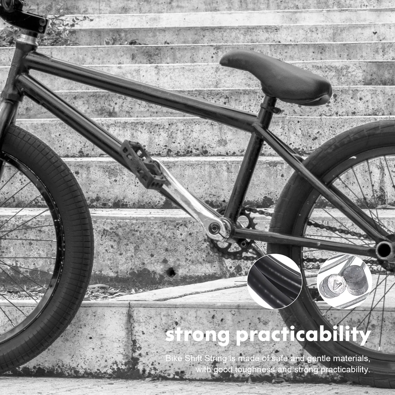 

1Set Bike Shift Cables Durable Galvanized Mountain Road Folding Bike Front Rear Brake Wire Kit Smooth Cycling Shift Lines