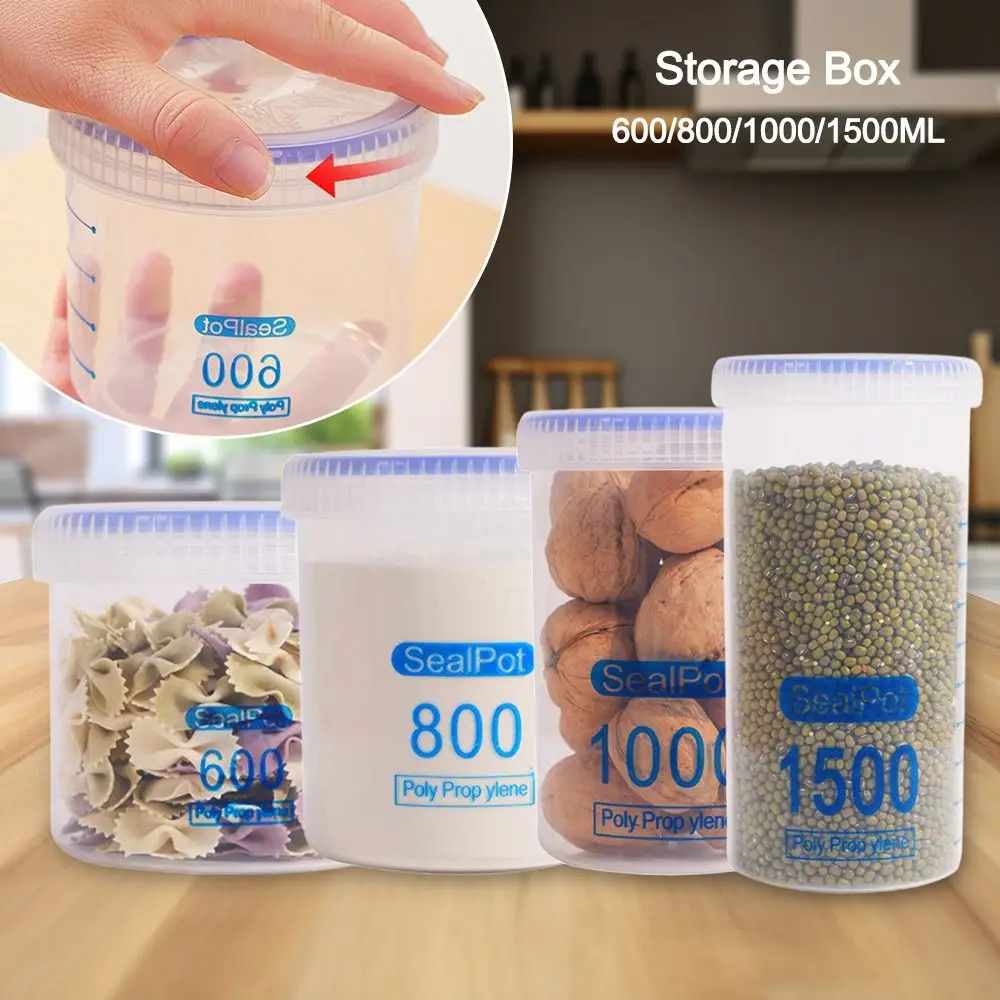 600/800/1000/1500ML Large Capacity Storage Box Moisture-proof with Lid Storage Bottle Miscellaneous Grain Storage Containers