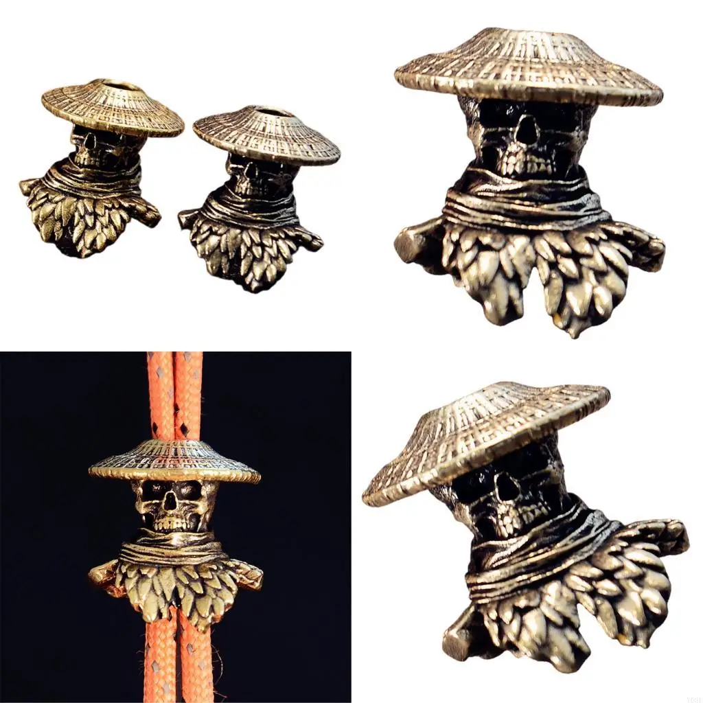 

Brass Swordsman Skull Beads for Creative DIY and Crafting Lanyard Activity Y08E
