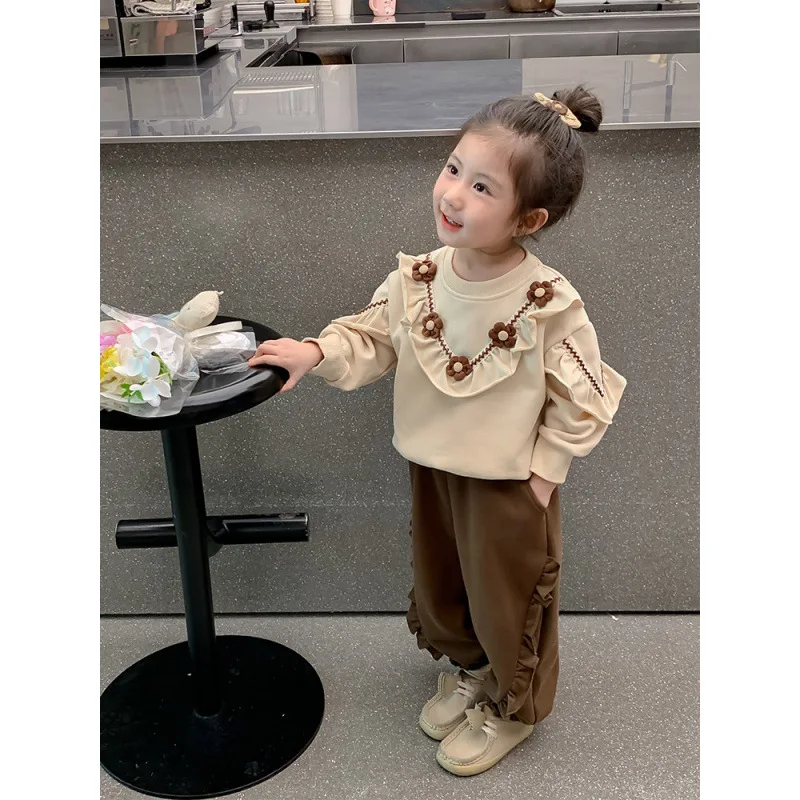 

Girls' Suit Spring and Autumn 2025 New Foreign Style Girl Baby Spring Two-piece Set Children's Spring Fashion Clothes