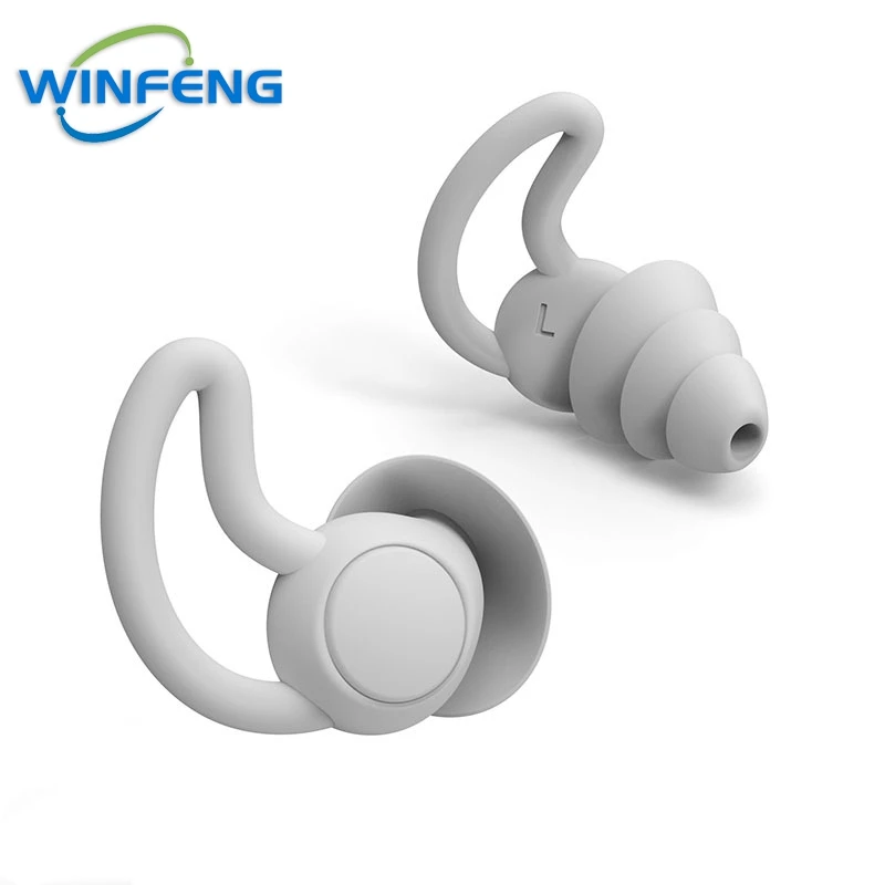 Waterproof Anti-noise Silicone Earplugs for Sleeping Swimming Surfing Snorkeling Reusable Protection Sound Blocking Ear Plugs