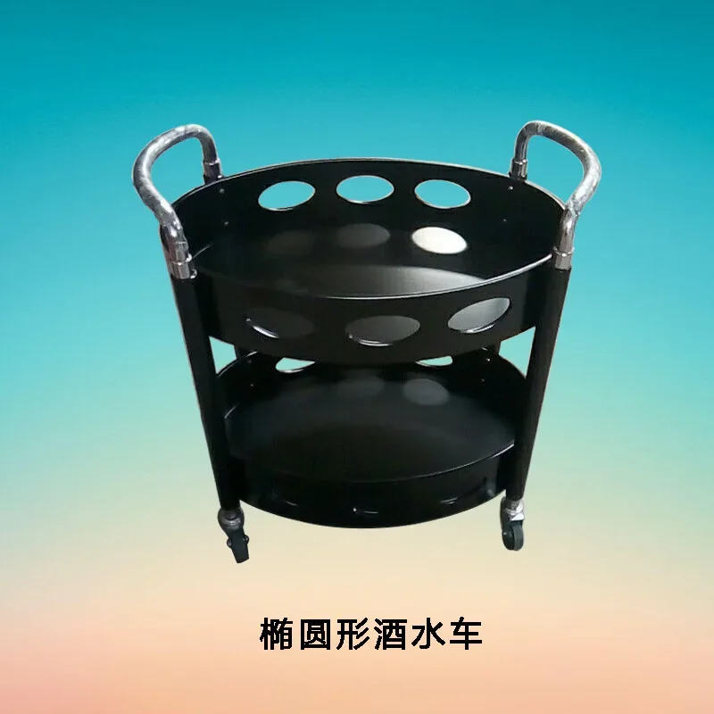 Beverage cart Mobile trolley Hotel restaurant service Beverage cart Food delivery trolley Oval wine cart