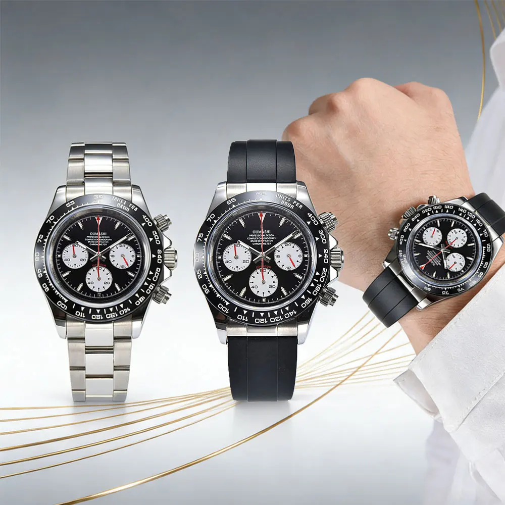 

Роскошные мужские часы 39,3 мм, новые мужские часы с хронографом, часы с сапфировым стеклом, деловые часы, мужские часы VK63, мужские часы с хронографом