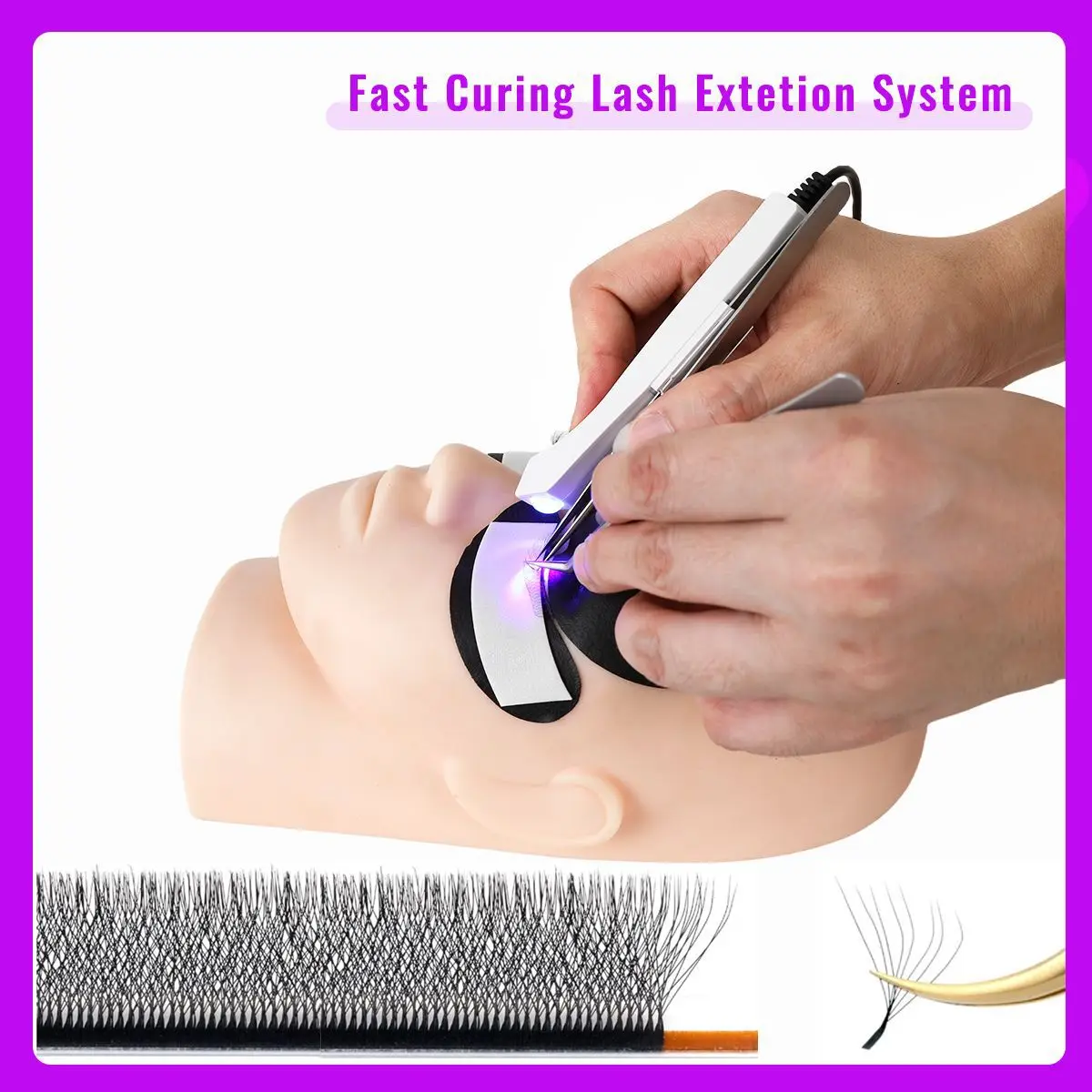 Uv LED Eyelash Light Tweezers System Handheld Uv Lash System Uv Glue Fast Curing Lamp Eyelash Extension Fit Any Tweezers