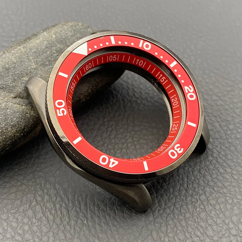 حافظة Mod SKX007 حافظة NH35 متضمنة تاج زجاجي كريستال الياقوت عند 3.0 لون المسدس يناسب NH34 NH35 NH36 حافظة ساعة رجالية