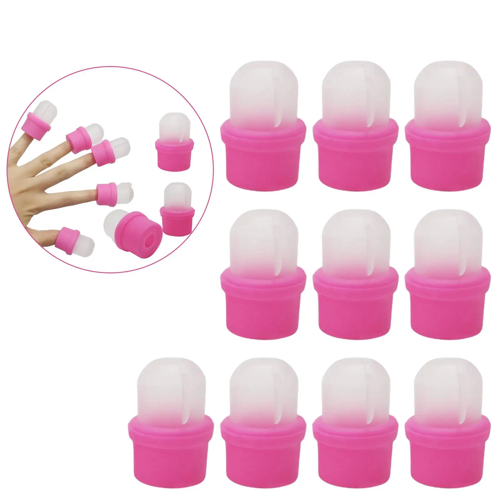 10 peças profissional prego polonês removedor clipes manicure ferramentas reutilizáveis plástico uv gel wrap cleaner remoção de unha