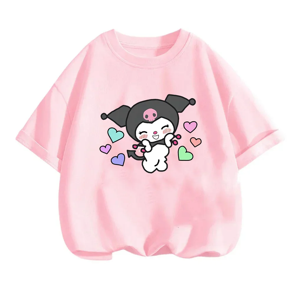 

Японские футболки с принтом Yugui Gou для девочек, Sanrio, футболка с героями мультфильмов, удобные футболки с надписью, индивидуальные популярные футболки с короткими рукавами