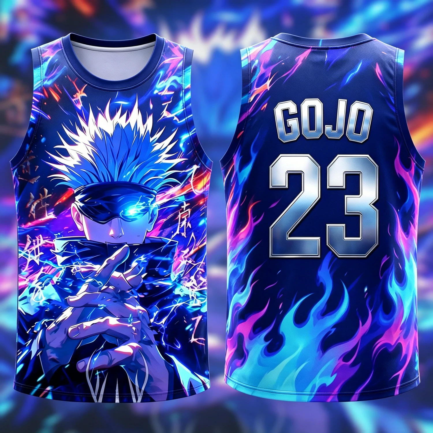 2026 Summer Jujutsu Kaisen Retro Cosplay Men's Outer Vest Oversize 3D Printed Sleeveless T-shirtFamily Unisex Children Sports