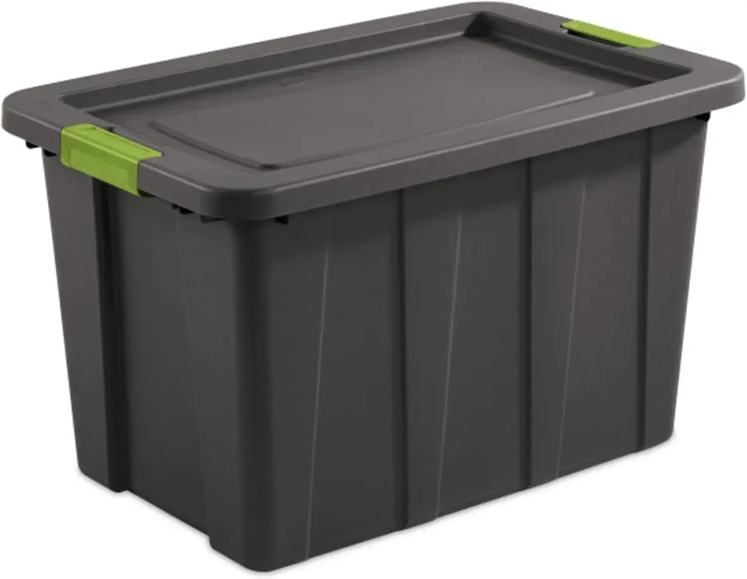 4-Pack Storage Bins with Lids, Heavy Duty Totes, Tuff1, 30 Gallon, Flat Gray