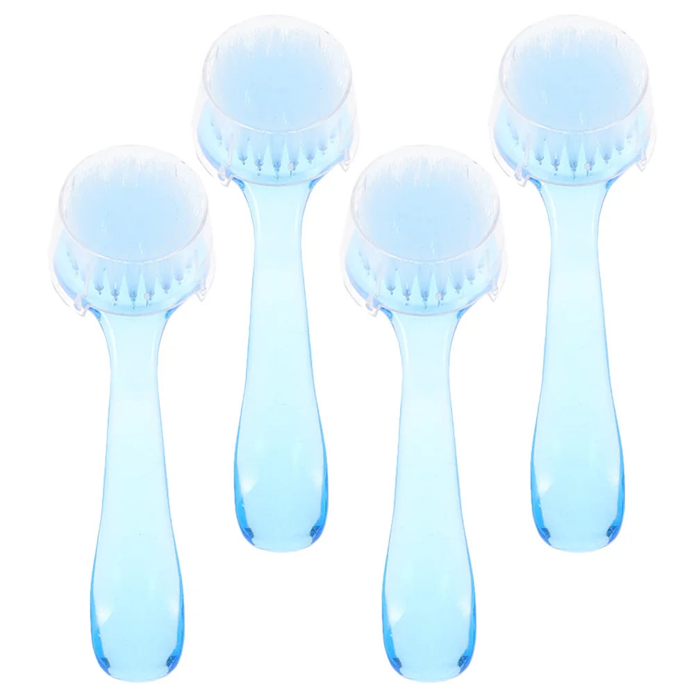 

4Pcs Hand Grip Nail Brush Plastic Nylon Durable Manicure Cleaning Tools Portable Fingernail Scrubber for Salon Home